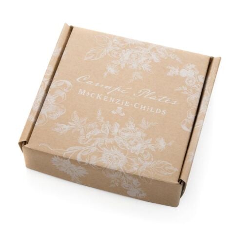 Royal Check Enamel Appetizer Plates - Set of 4