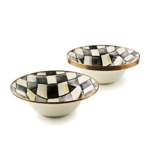 Courtly Check Breakfast Bowls, Set of 4