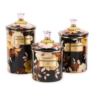 Wild Rose Brown Small Canister