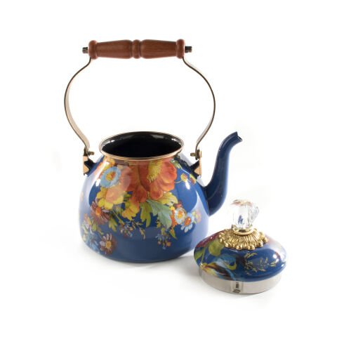 Flower Market 2 Quart Tea Kettle - Lapis