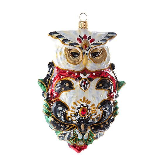 Glass Ornament - Jolly Owl