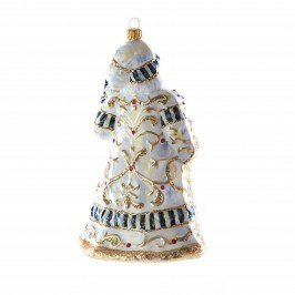Glass Ornament - Golden Hour Filigree Santa