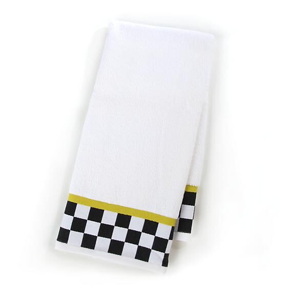 Black & White Check Hand Towel