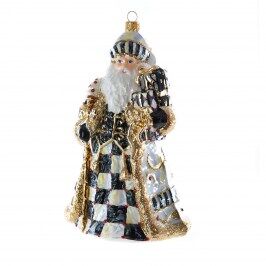 Glass Ornament - Golden Hour Filigree Santa