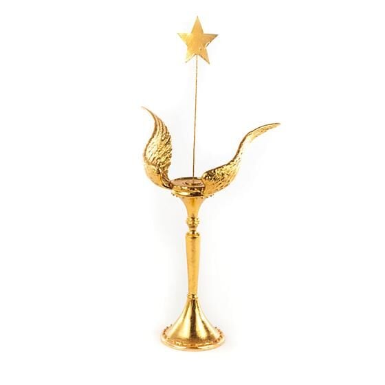 Patience Brewster Golden Angel Wing Candle Holder - Tall