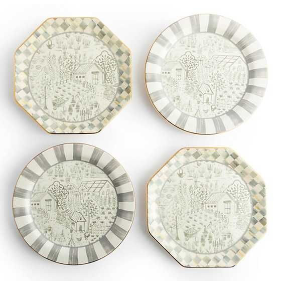Sterling Cottage Dessert Plates Set of 4