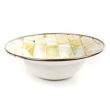Parchment Check Enamel Breakfast Bowl