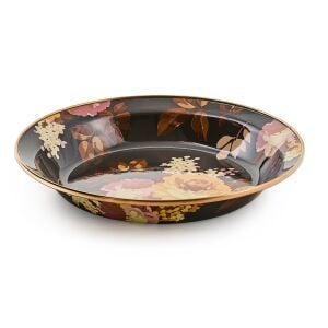 Wild Rose Brown Pie Plate