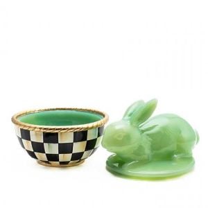 Green Rabbit Lidded Container
