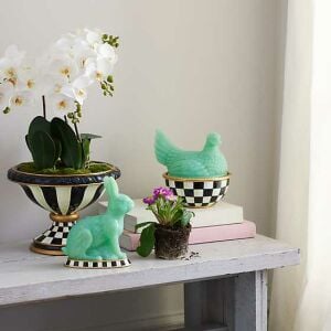 Green Chicken Lidded Container