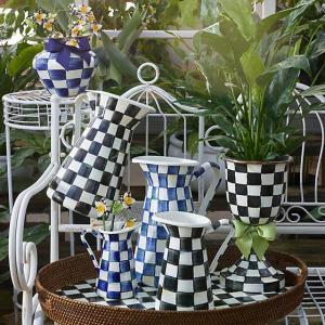 Royal Check Enamel Practical Pitcher - Small