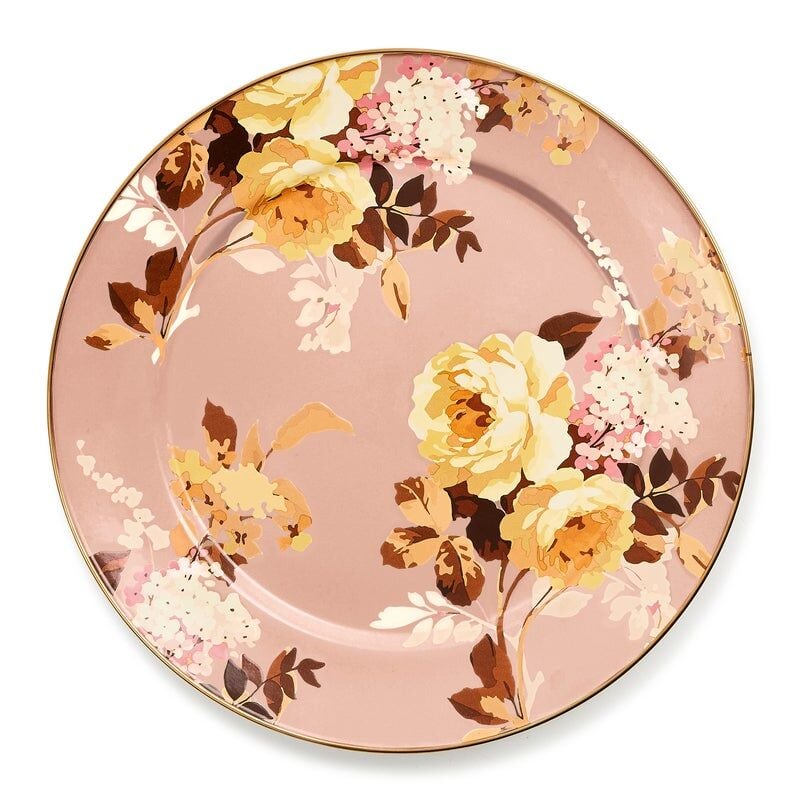 Wild Rose Mauve Charger Plate