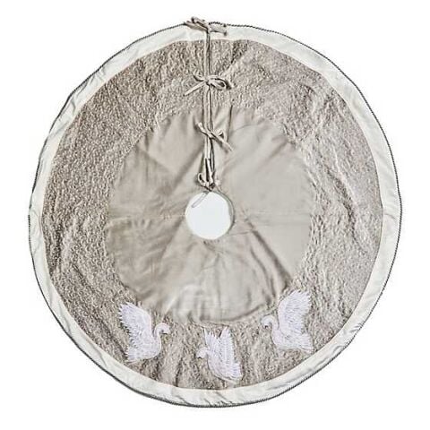 Holiday Swans Velvet Tree Skirt