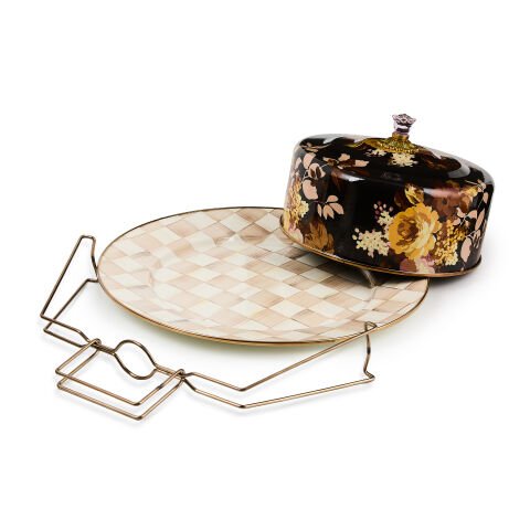 Wild Rose Brown Cake Carrier