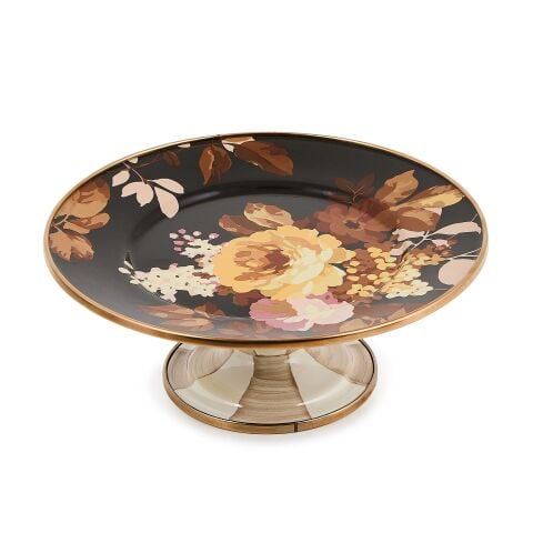 Wild Rose Brown Mini Pedestal Platter