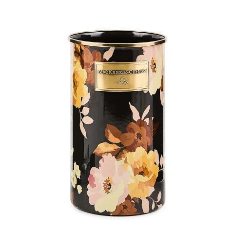 Wild Rose Brown Utensil Holder