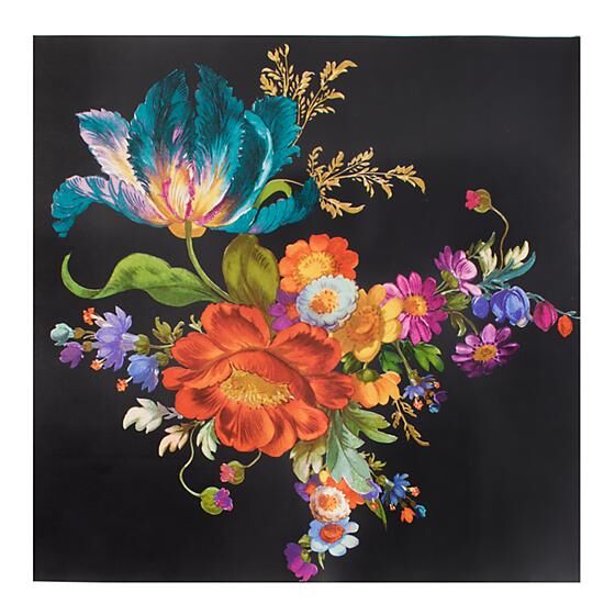 Flower Market Wallpaper - Black