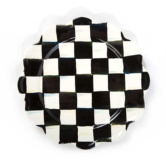 Courtly Check Enamel Petal Salad Dessert Plate