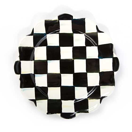 Courtly Check Enamel Petal Salad Dessert Plate