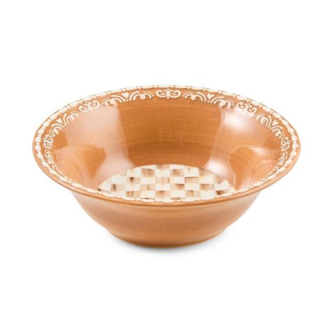 Mocha Check Gingerbread Small Bowl
