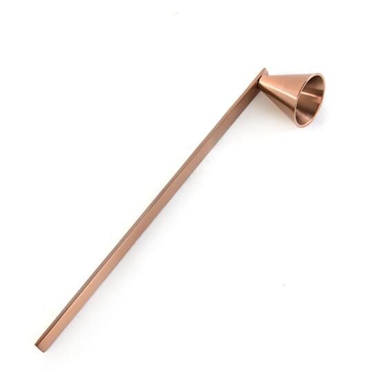 Rose Gold Metallic Check Candle Snuffer