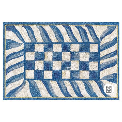 Truly Royal Check 2' x 3' Washable Rug