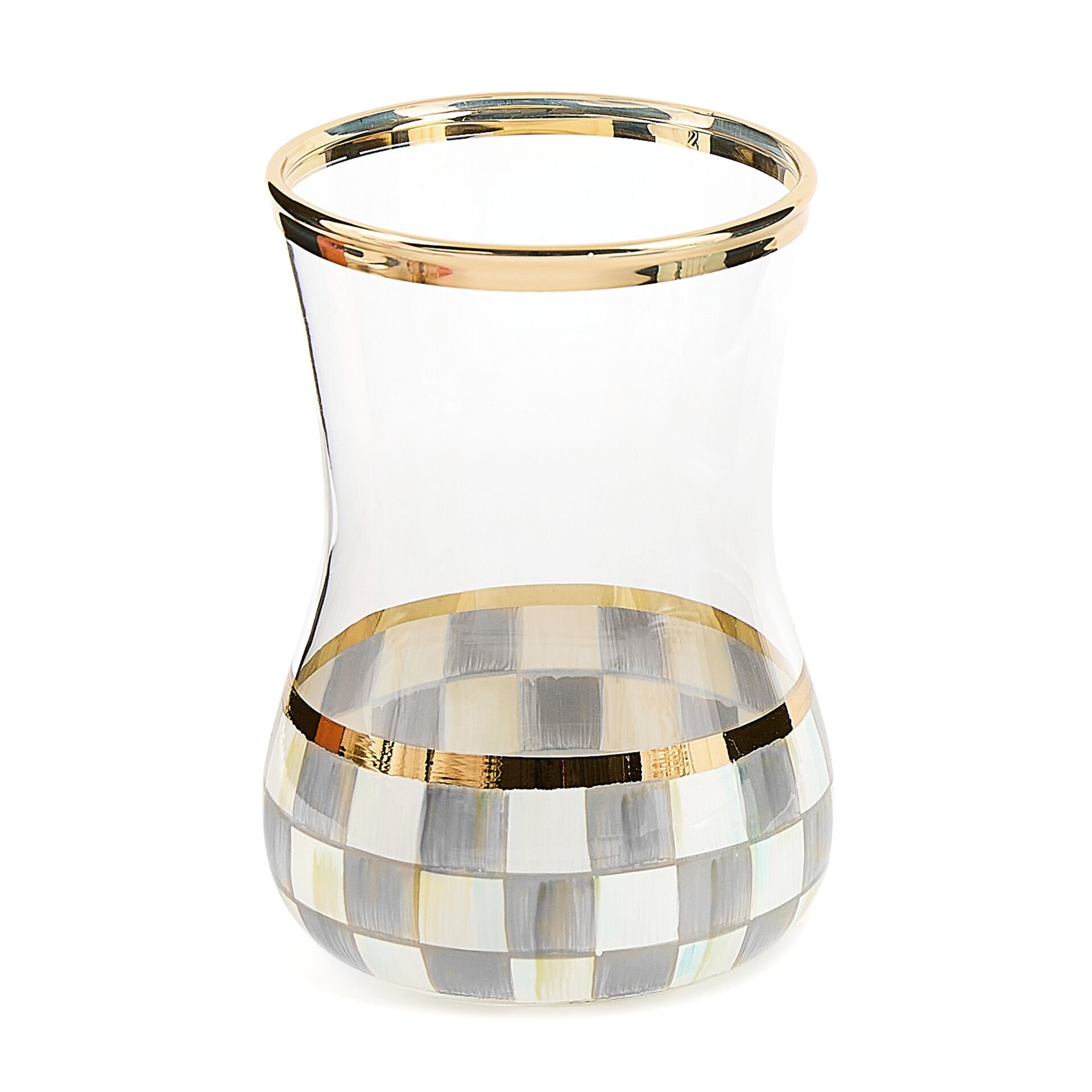 Sterling Check Tea Glass