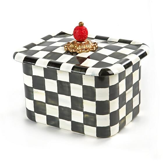MacKenzie-ChildsCourtly Check Enamel Recipe Box