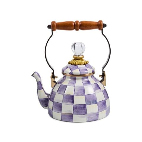 Violet Check 1 Quart Tea Kettle