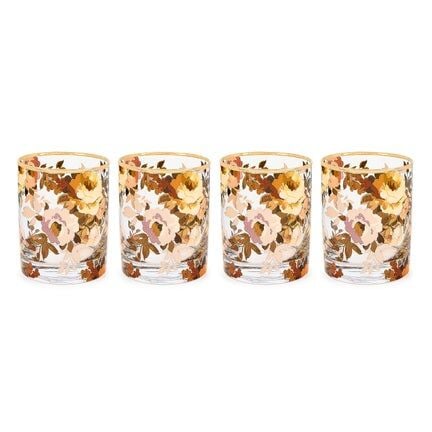 Wild Rose Tumbler Glass, Set of 4