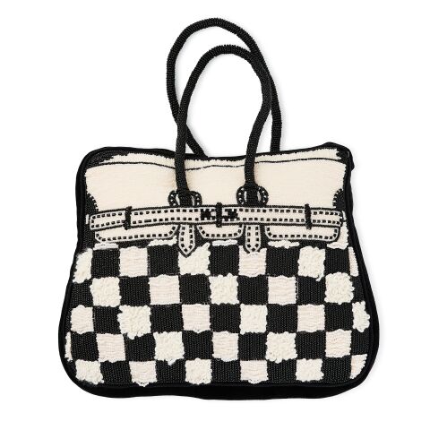 Doodles Handbag Shaped Throw Pillow