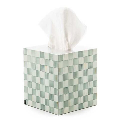 Sterling Check Lacquer Boutique Tissue Cover