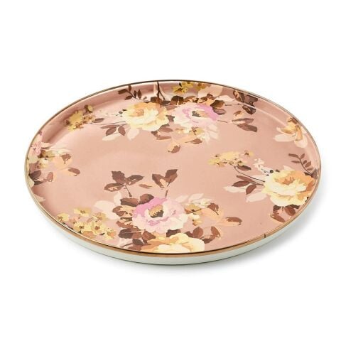 Wild Rose Mauve Round Tray