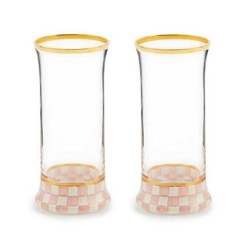 Rosy Check Highball Glass Set of 2
