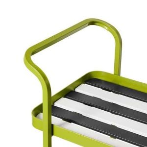 Outdoor Black and White Bistro Bar Cart