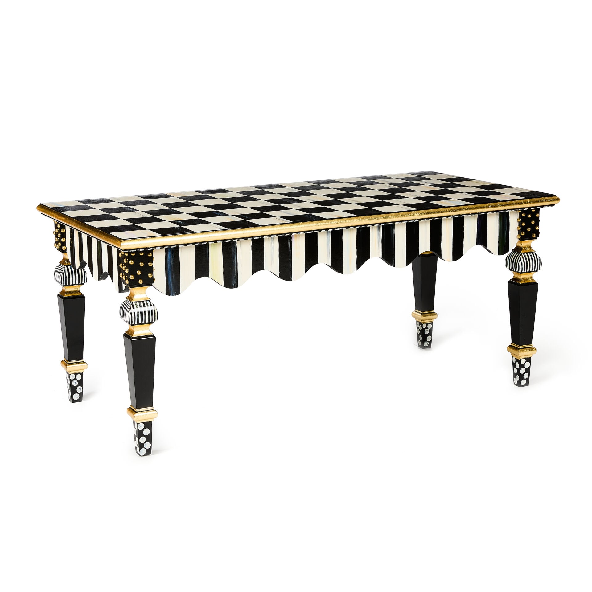 Courtly Check & Stripe Coffee Table