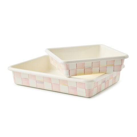 Rosy Check 8'' Square Baking Pan
