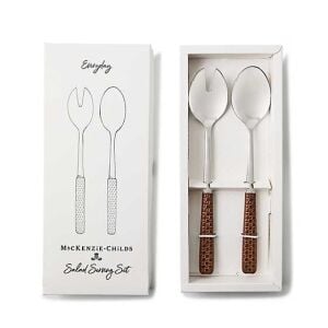 Everyday Leather Salad Serving Set