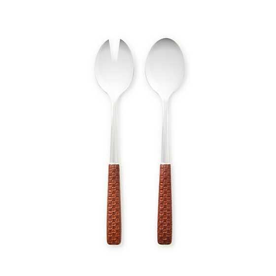 Everyday Leather Salad Serving Set