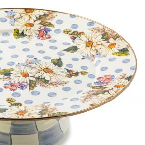 Wildflowers Blue Large Pedestal Platter
