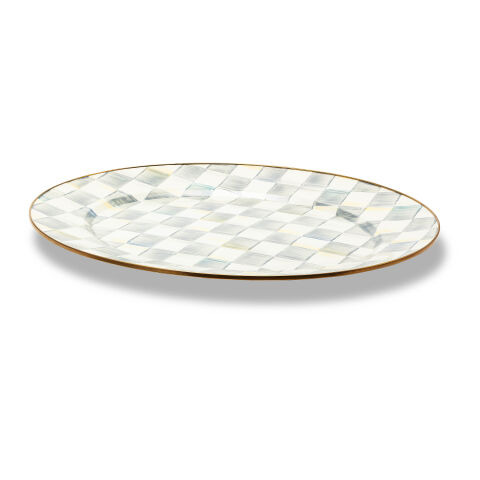 Sterling Check Large Oval Platter