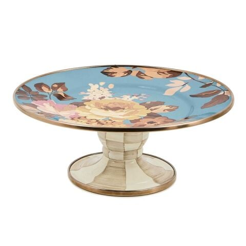 Wild Rose Slate Mini Pedestal Platter