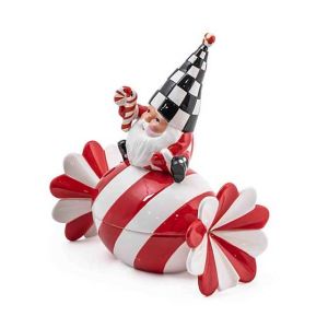 Peppermint Candy Lidded Dish
