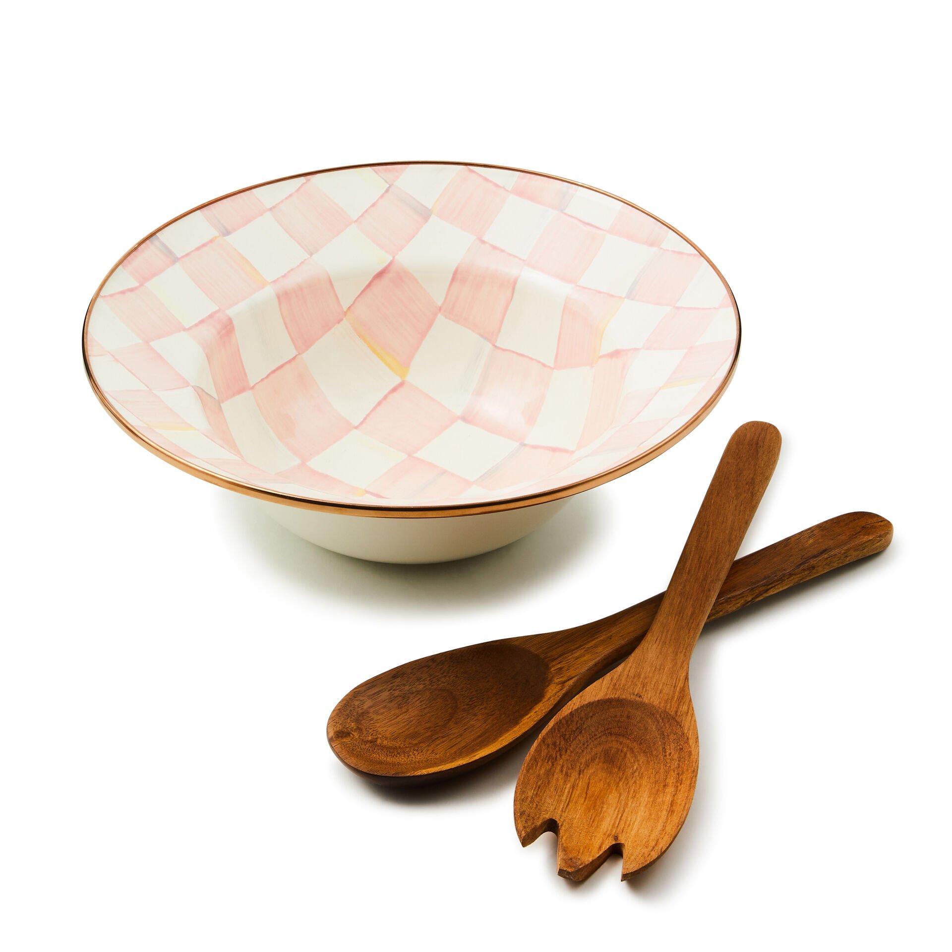 Rosy Check Salad Serving Set