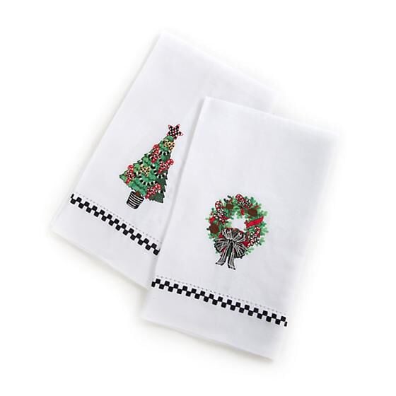 Christmas Greens Guest Towels - Set of 2