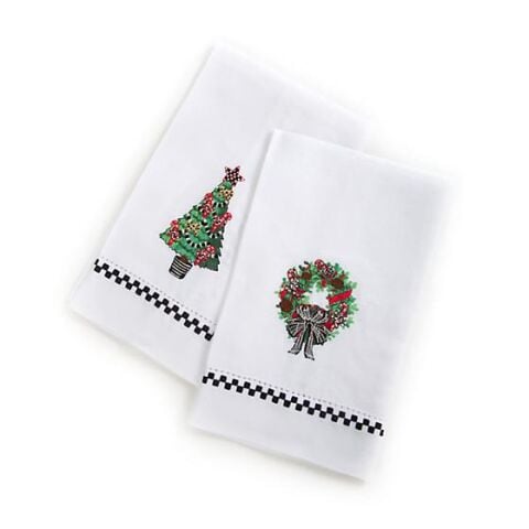 Christmas Greens Guest Towels - Set of 2