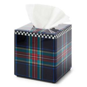 Tartan Black Boutique Tissue Box Cover