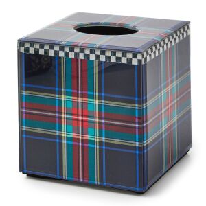 Tartan Black Boutique Tissue Box Cover