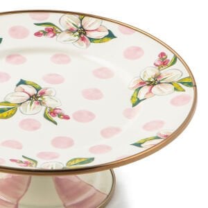 Wildflowers Pink Mini Pedestal Platter
