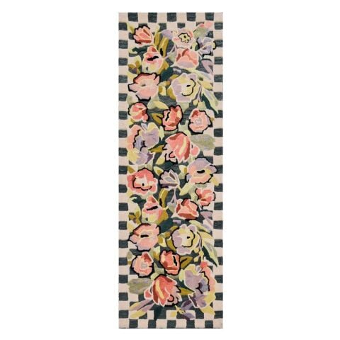 Ranunculus and Checks 2'6'' x 8' Runner